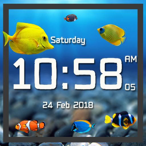 Aquarium live wallpaper with d logo