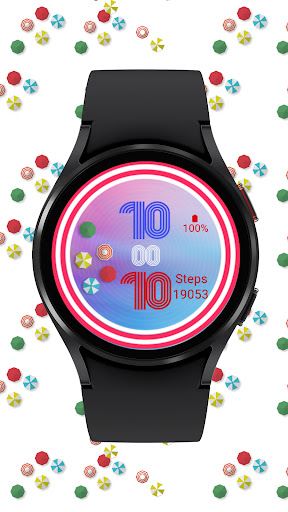 White Blue Red Watch Face screenshot 0
