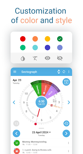 Sectograph. Day & Time planner Screenshot 3 - AppWisp.com