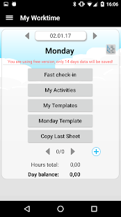 My Worktime - Timesheets Screenshot