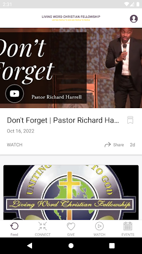 Android application Living Word Church Neptune, NJ screenshort