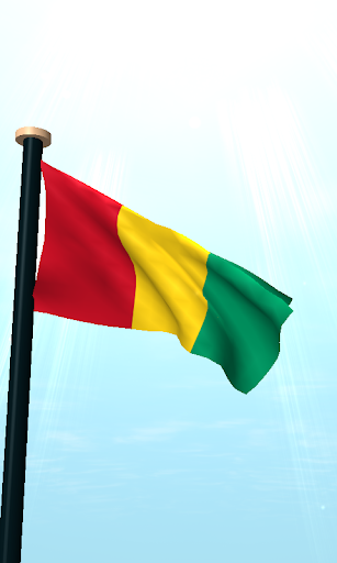 Guinea Flag 3D Free Wallpaper Screen 2