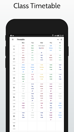 Timetable – School Planner Screen 3