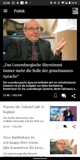 Android application Tageblatt, News Lëtzebuerg screenshort