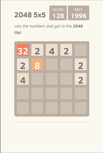2048 4x4 5x5 Screen 3