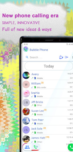 Android application Bubble phone screenshort