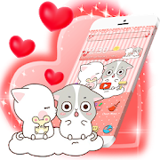 Pink Cute Kitty Lover Theme  Icon