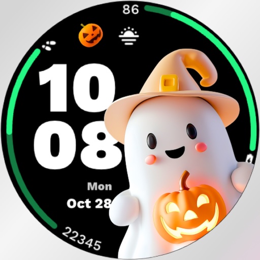G054 3D Halloween Watch Face Logo