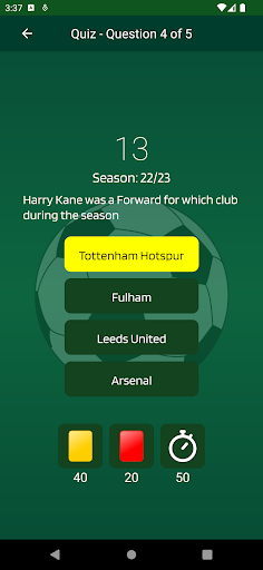 English Football Quiz Online Screen 2