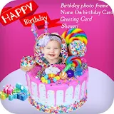 Birthday Greeting Cards Maker: Photo Frames, Cake icon