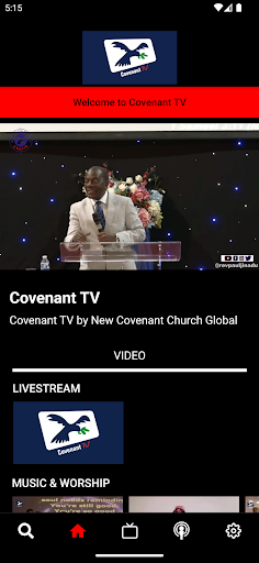 Android application Covenant TV screenshort