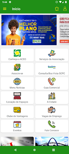 Android application ACEO Osasco screenshort