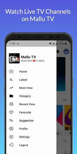 Android application Mallu TV screenshort