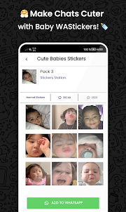 Cute babies stickers WASticker