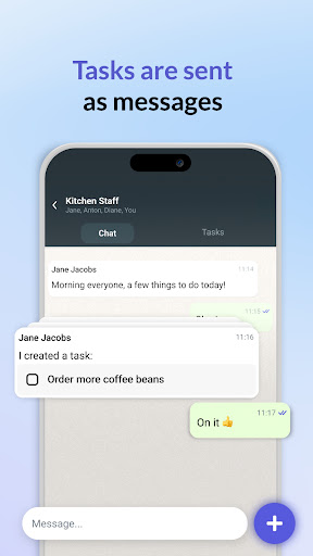 Screenshot of Tasks & Chat: Work App