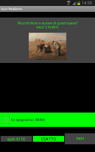 Realismo Macchiaioli Quiz Arte Screen 2