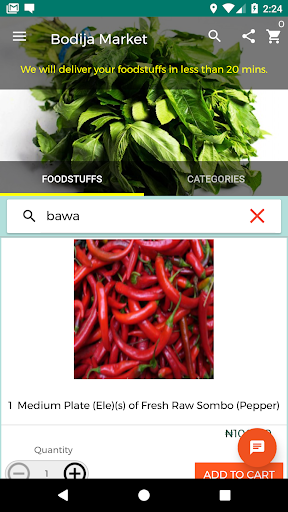 Bodija Market App (Foodstuffs Screen 3