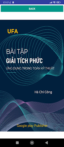Android application Bài tập giải tích phức screenshort