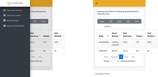 Android application SCA JKT screenshort