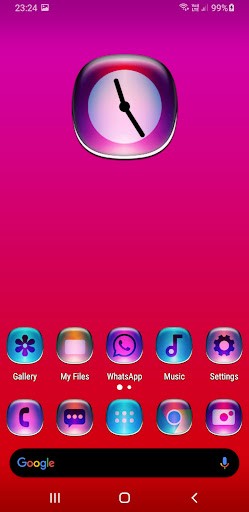 Android application Colorful Glass ONE UI IconPack screenshort
