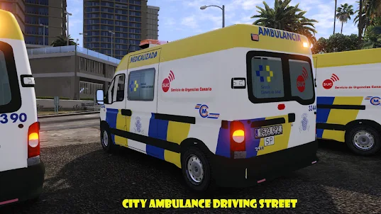 Real Ambulance Driving Street
