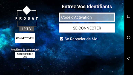Android application Prosat IPTV Player screenshort