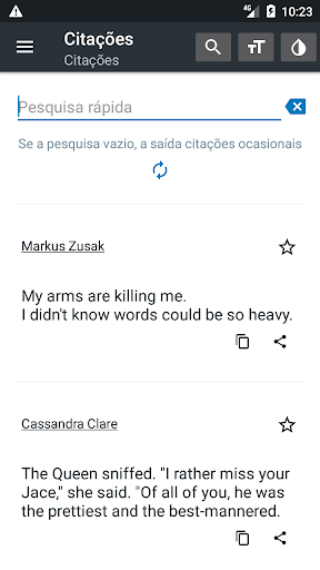 Citações e pensamentos famosos Screen 2