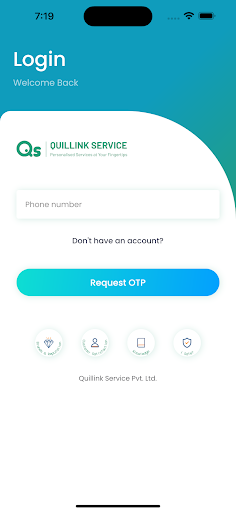 Android application Quillink Service screenshort