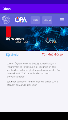 Android application Öba Otomatik Video screenshort