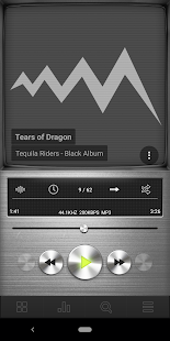 Poweramp skin Retro Metallic Ekran görüntüsü