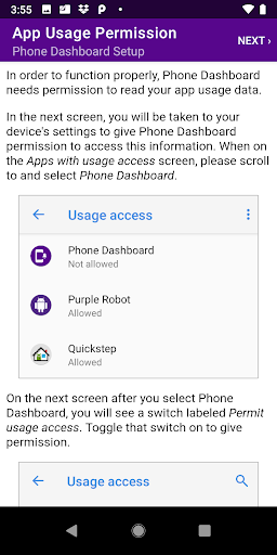 NYU Stanford Phone Dashboard Screen 3