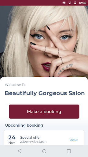 Android application Beautifully Gorgeous Salon screenshort