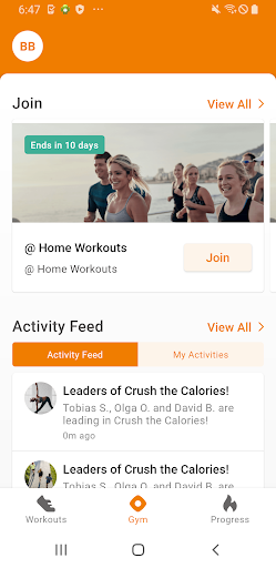 Elan Fitness Workout Screen 2
