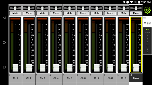 Android application Mackie Master Fader 5 screenshort