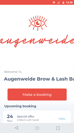Android application Augenweide Brow & Lash Bar screenshort