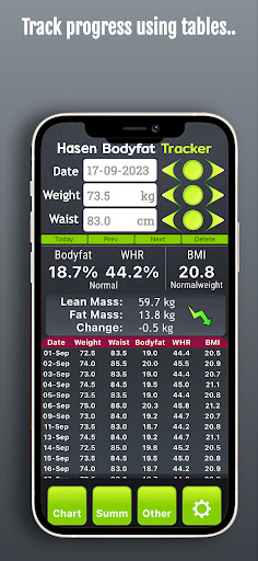 Bodyfat Tracker Screen 2