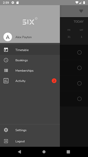 Six Degrees Gym Screenshot