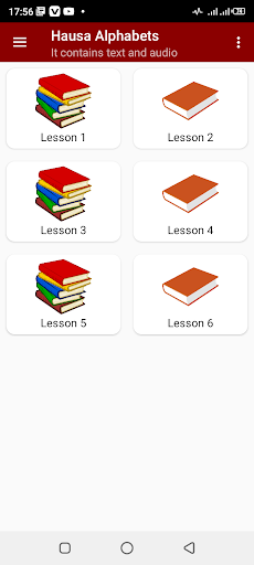 Android application Learn Hausa Alphabets screenshort