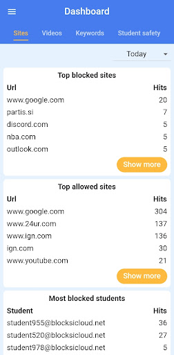 Android application Blocksi Delegate screenshort