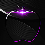 Cover Image of Descargar Tema del lanzador Crystal Black Apple 4.1 APK