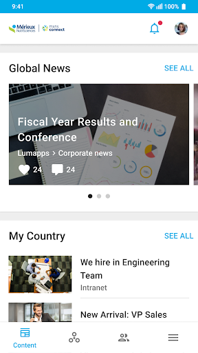 Android application MXNS Connect screenshort