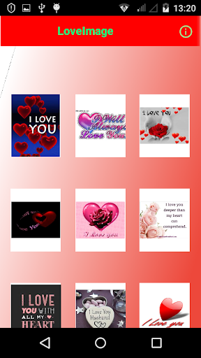 Android application Love Images screenshort