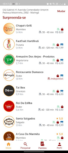 Android application Menuzão screenshort