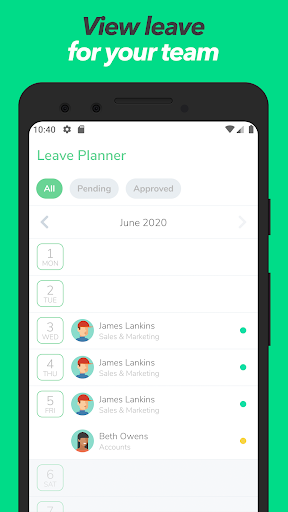 Staff Leave Screen 2