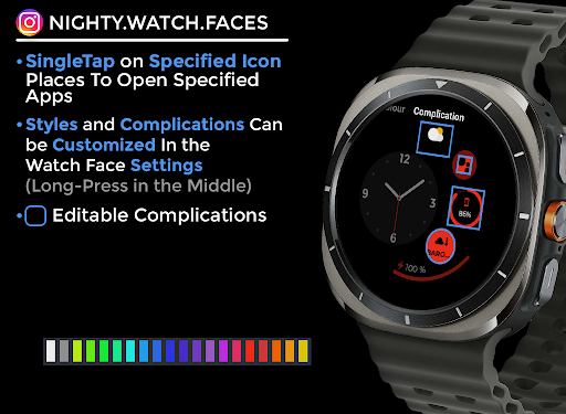 Night ver 52 - watch face screenshot 5