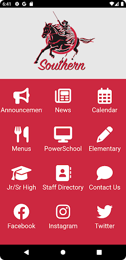 Android application Southern School District screenshort