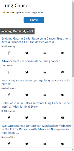 Android application Lung Cancer News screenshort