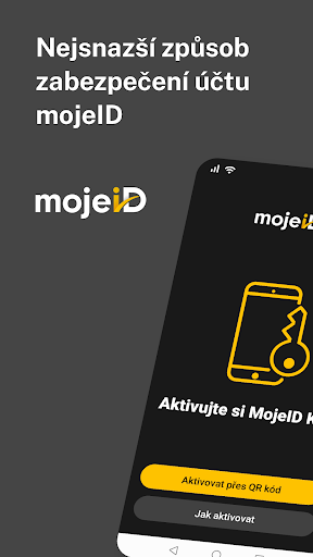 Android application MojeID Klíč screenshort