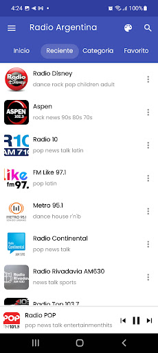 Radio Argentina Screen 2