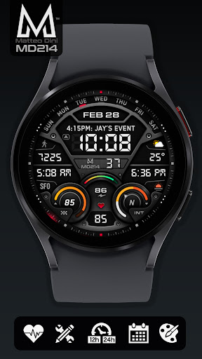 Android application MD214 Digital Watch Face screenshort
